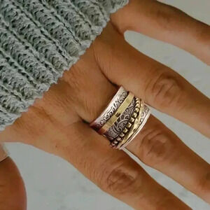 Vintage European Wide Band Women's Ring